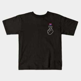 Bisexual Pride Flag Korean Love Sign Kids T-Shirt